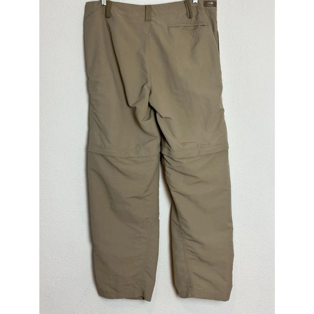 The North‎ Face Mens 38 X32 Nylon Convertible Pants Brown Outdoor Hiking